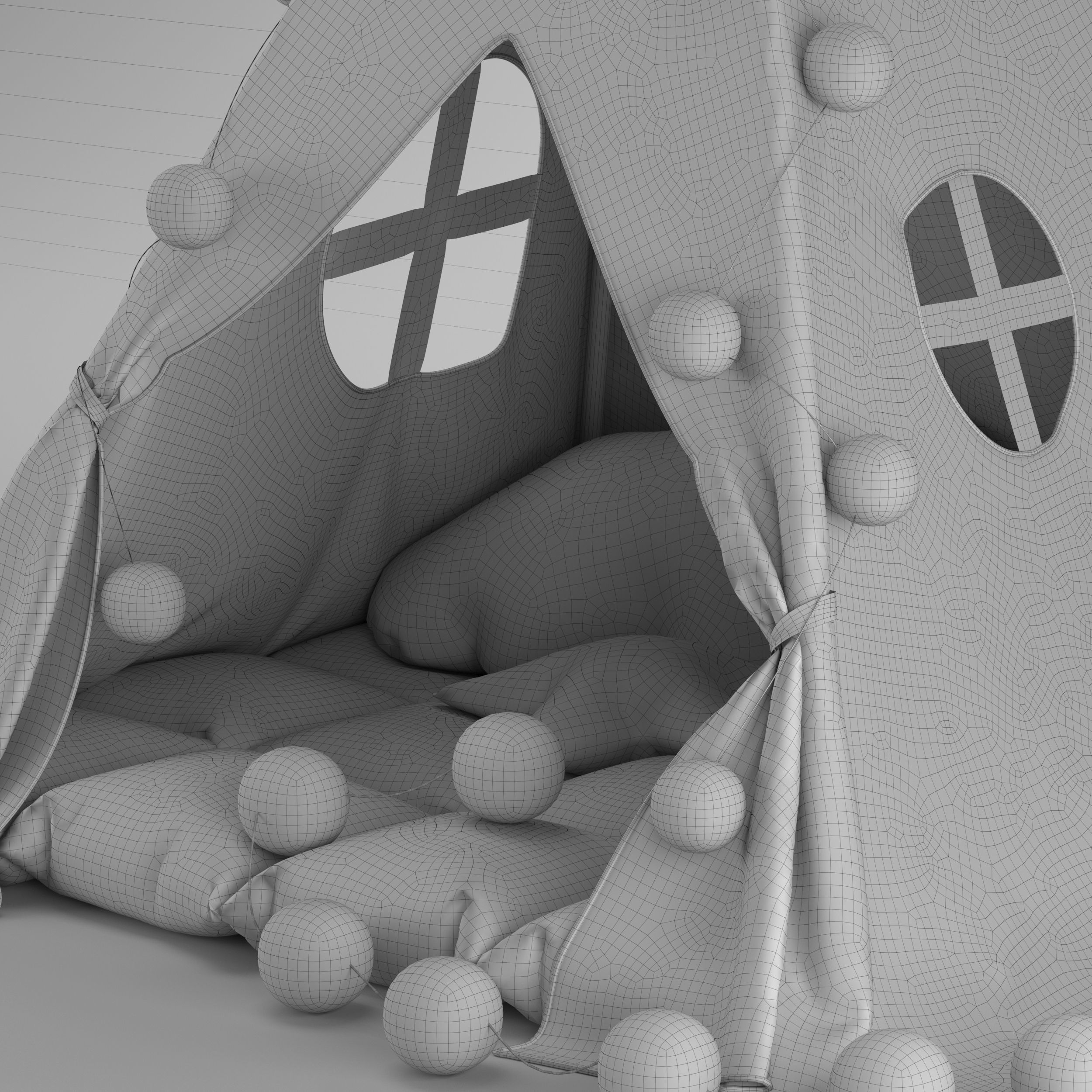 Childrens wigwam 3D model CGTrader