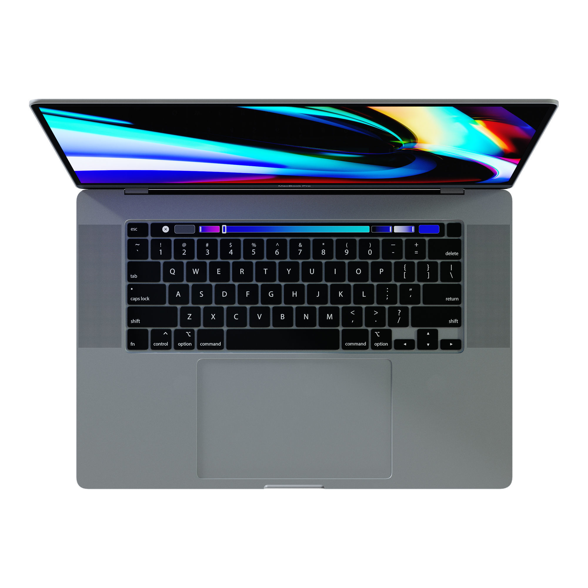 MacBook Pro 16 Grey and Space gray Low-poly 3D model_1