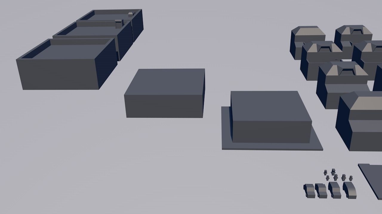 Modular Lowpoly City  Free low-poly 3D model_6