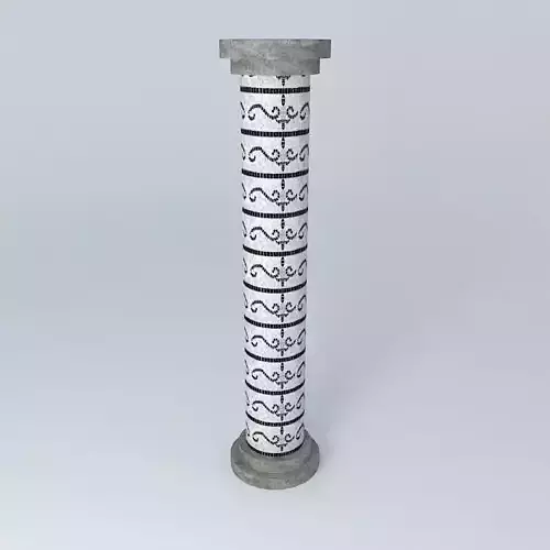 Pillar column in style of ancient greek architecture