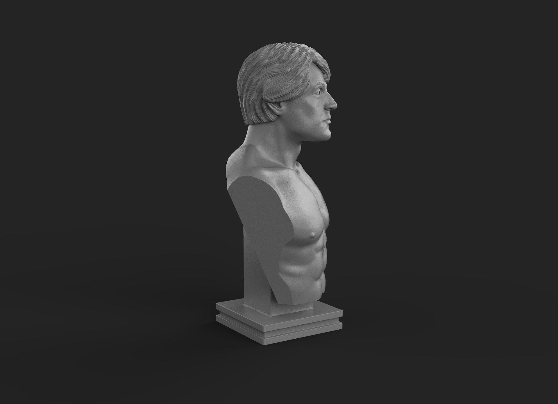 Rocky Balboa Bust - 3D printing 3D print model_5