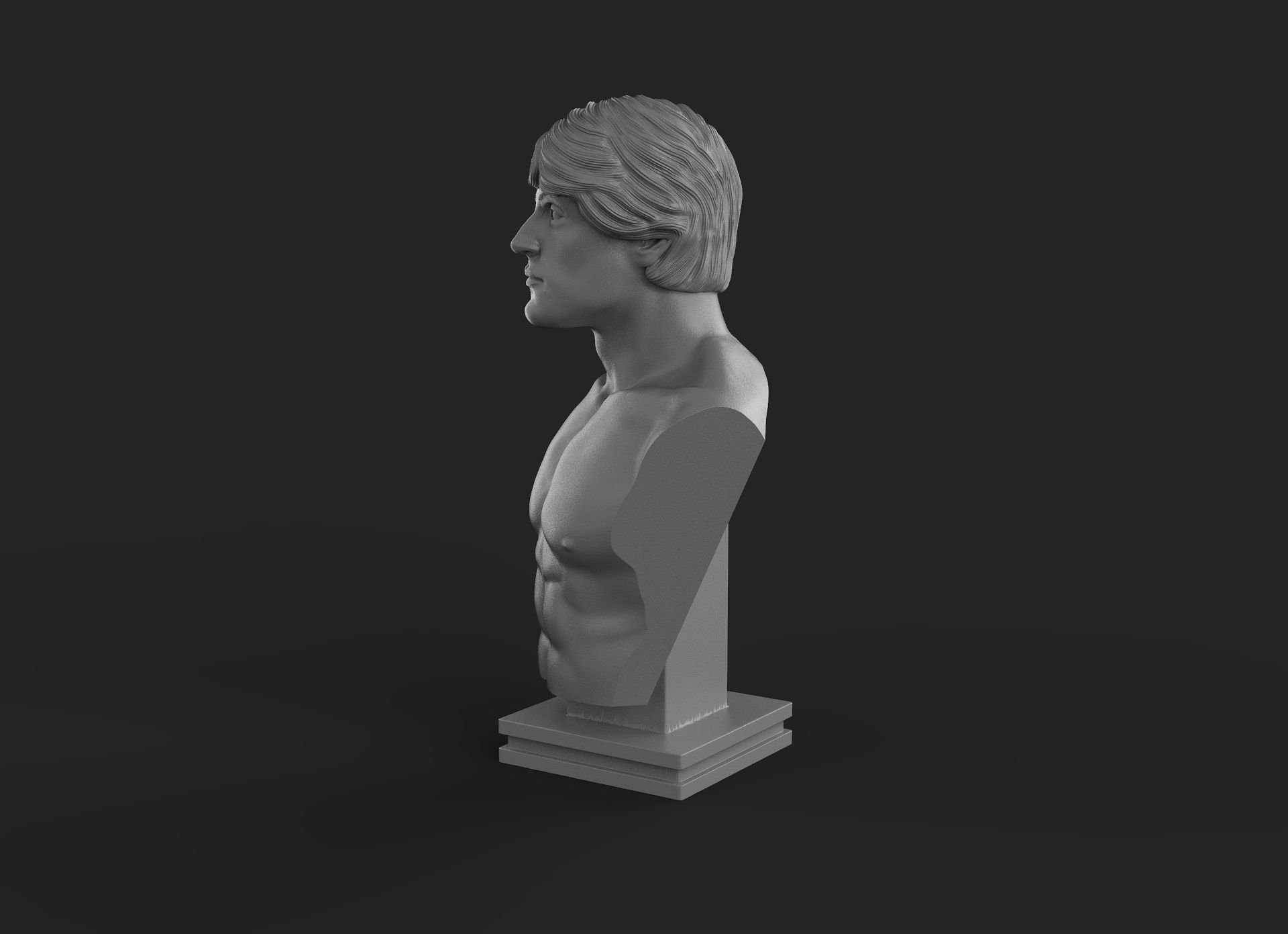 Rocky Balboa Bust - 3D printing 3D print model_7