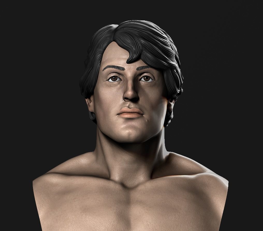 Rocky Balboa Bust - 3D printing 3D print model_2