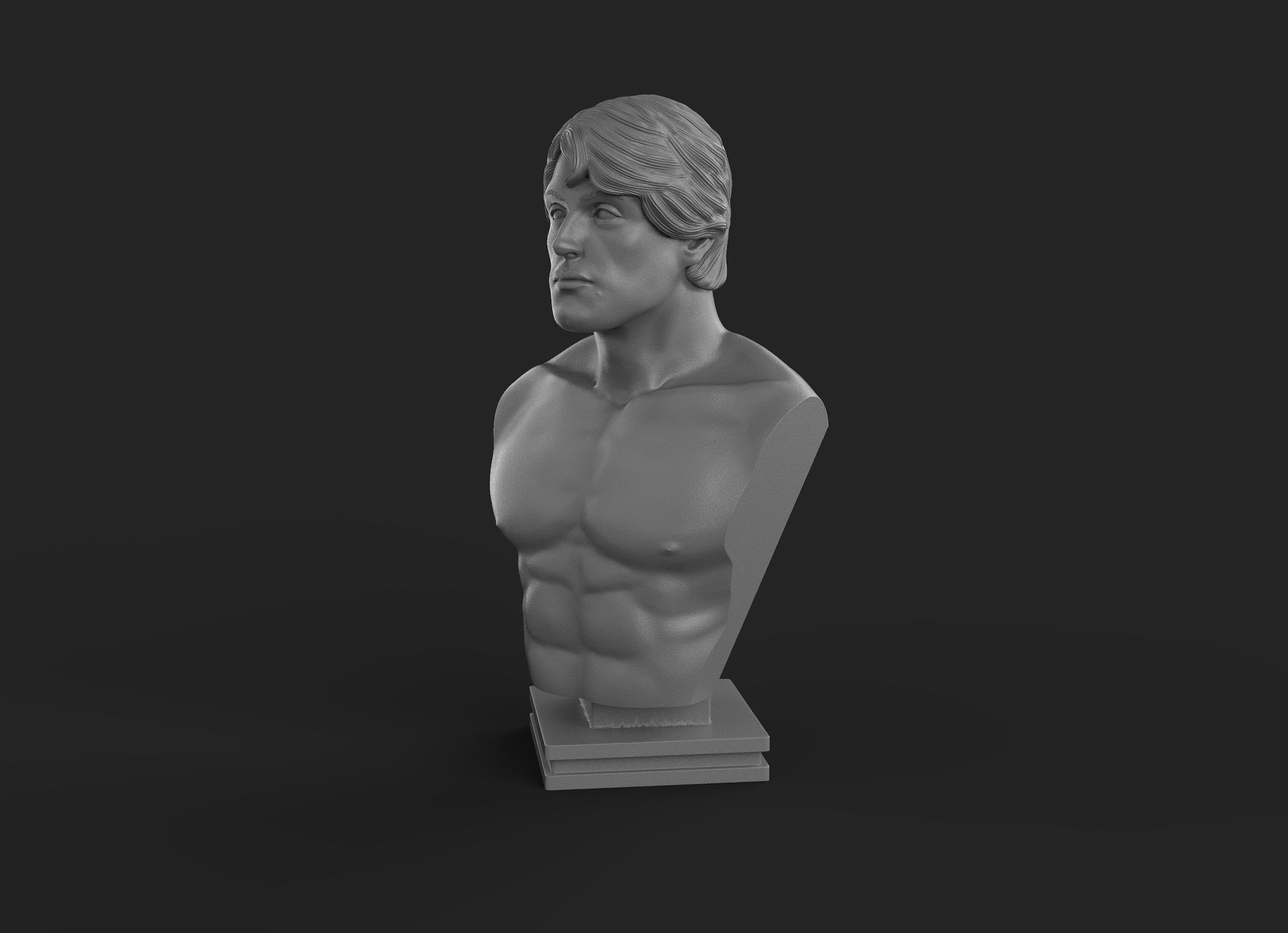 Rocky Balboa Bust - 3D printing 3D print model_8