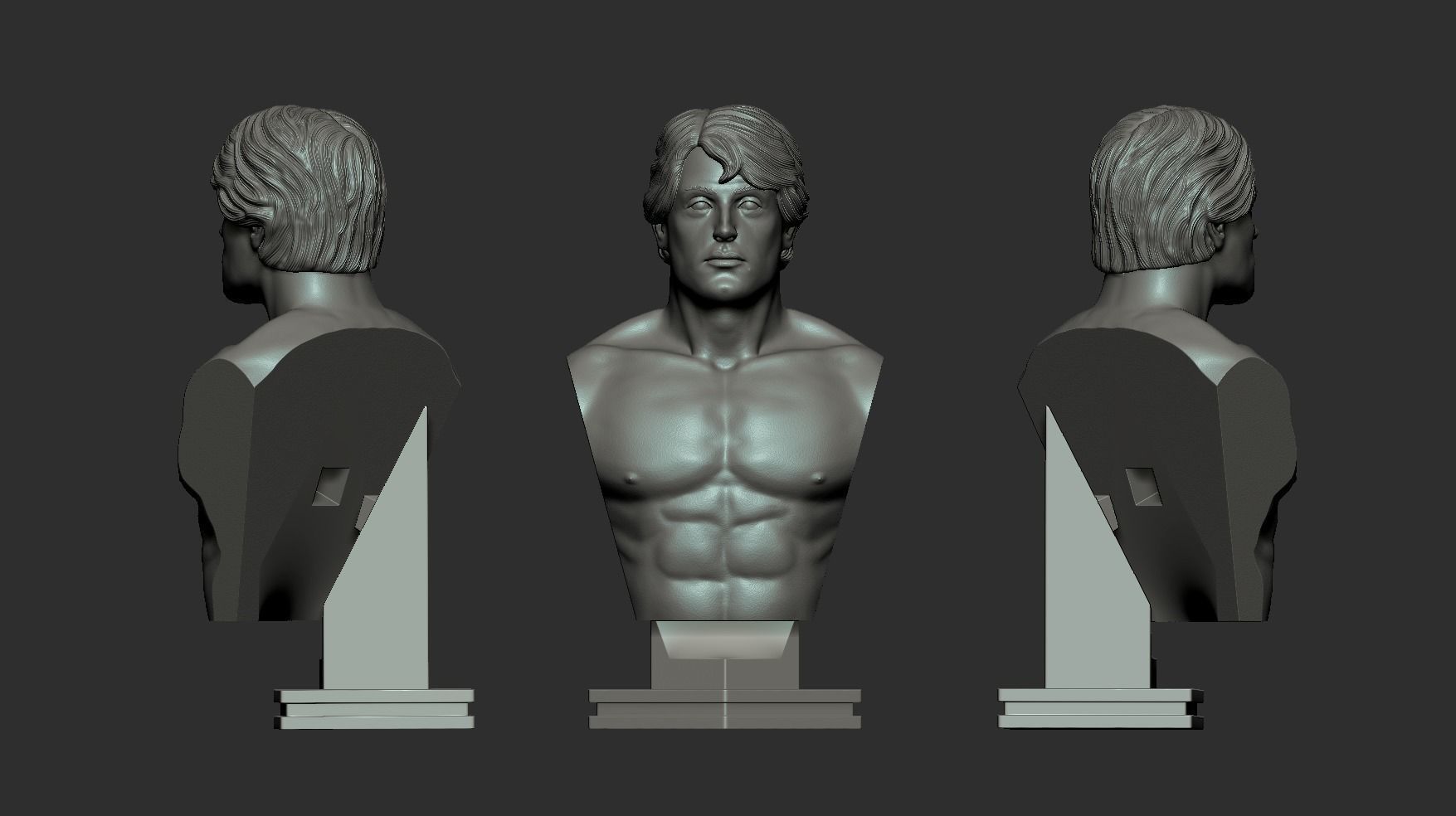 Rocky Balboa Bust - 3D printing 3D print model_9
