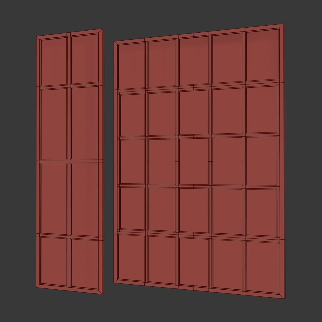 Loft windows Low-poly 3D model_4
