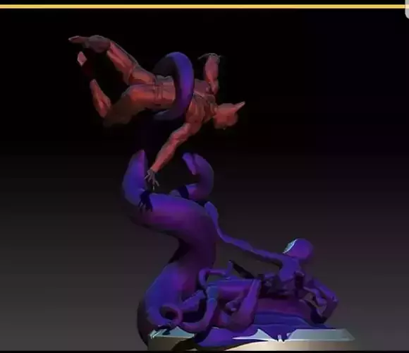 Batman Beyond Versus Inque Fan Art w Batmobile 3D print model