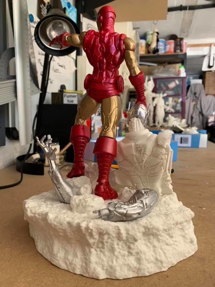 Iron Man vs Ulron Bots 3D print model_1
