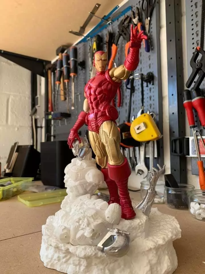 Iron Man vs Ulron Bots 3D print model_0