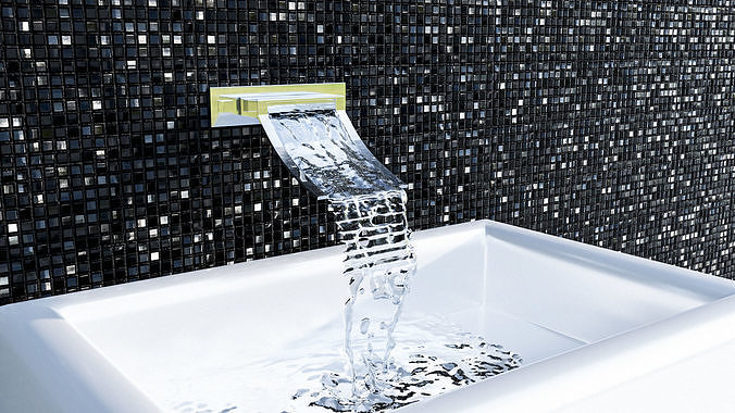 Ramp Tap Water Faucet with Subdivision Ready Low-poly 3D model