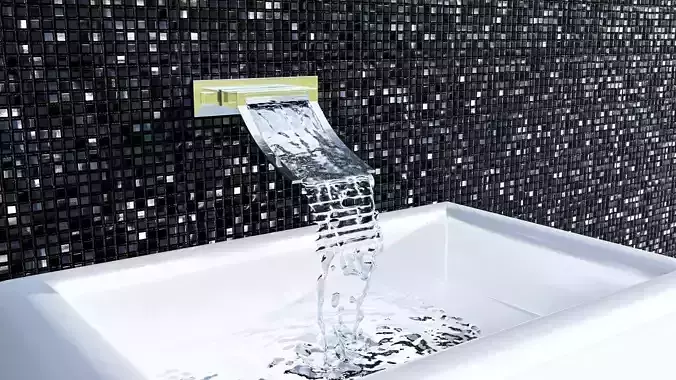 Ramp Tap Water Faucet with Subdivision Ready Low-poly 3D model