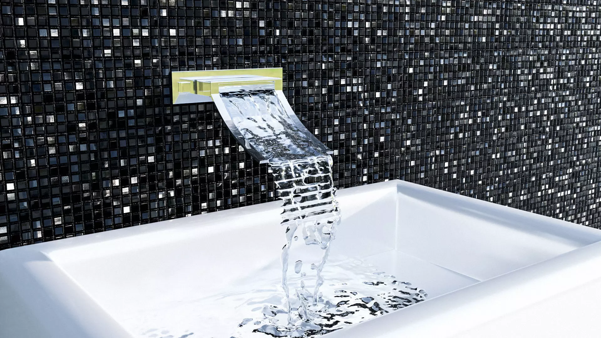 Ramp Tap Water Faucet with Subdivision Ready Low-poly 3D model_0