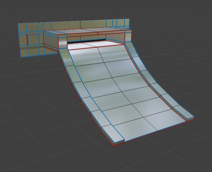 Ramp Tap Water Faucet with Subdivision Ready Low-poly 3D model_5