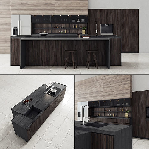 Kitchen collection 50 x9  3D Model Pack 3