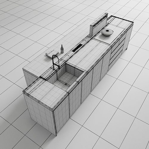 Kitchen collection 50 x9  3D Model Pack 6