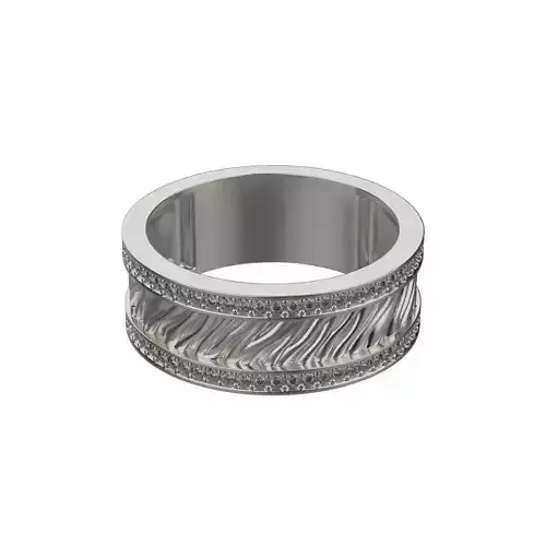 Women ring with gems 3dm stl