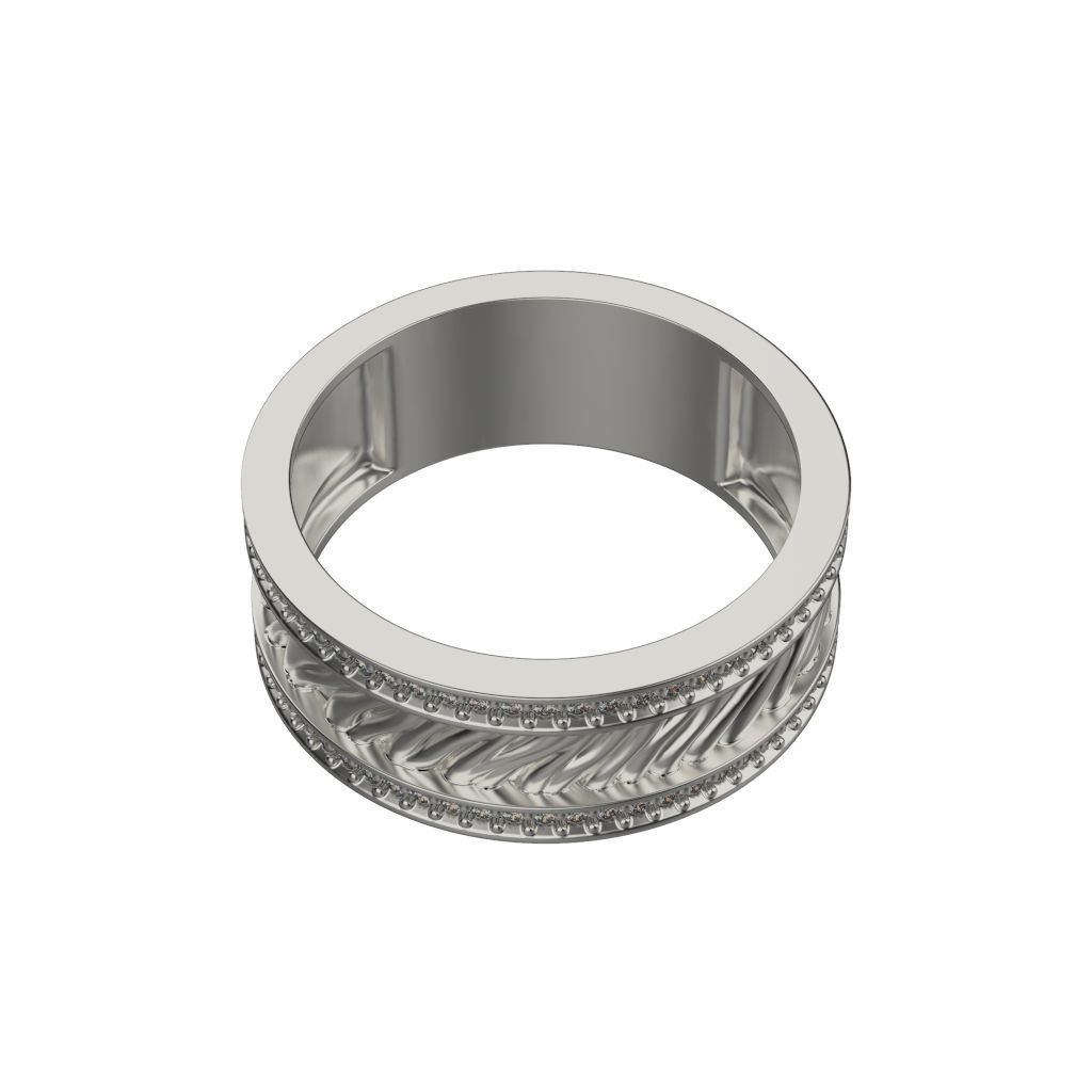 Women ring with gems 3dm stl 3D print model_2
