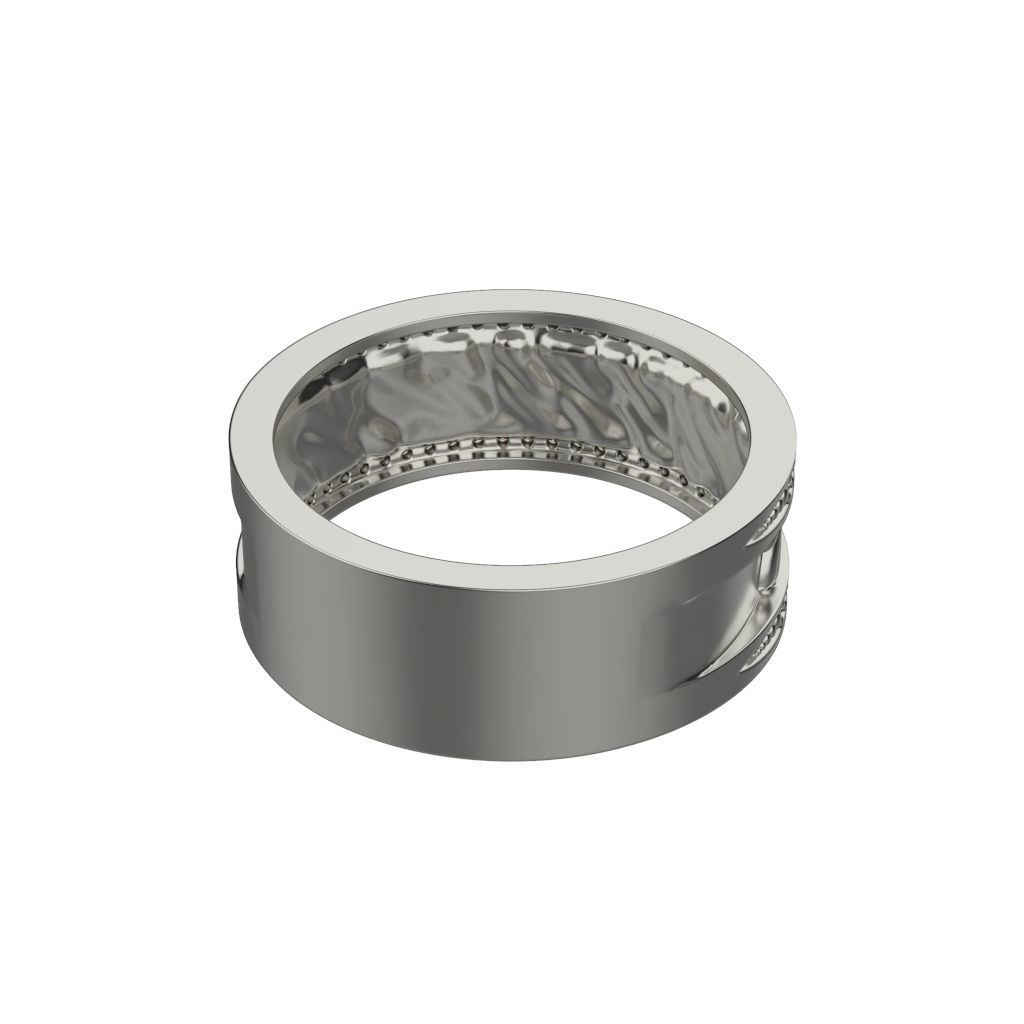 Women ring with gems 3dm stl 3D print model_4