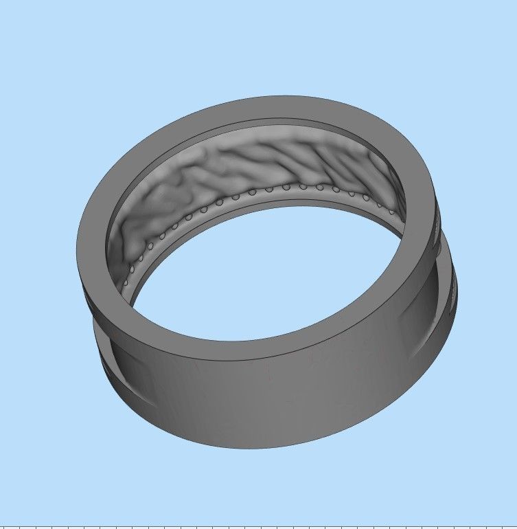 Women ring with gems 3dm stl 3D print model_16