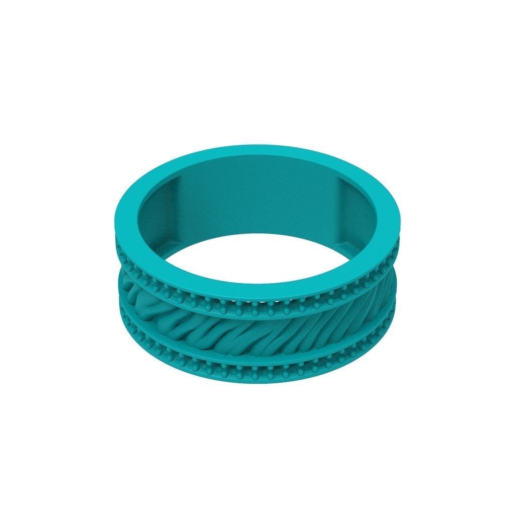 Women ring with gems 3dm stl 3D print model_6