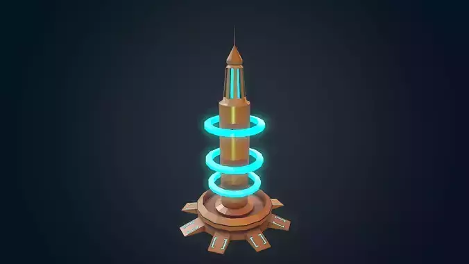 Sci-fi Building - 05 Low-poly 3D model