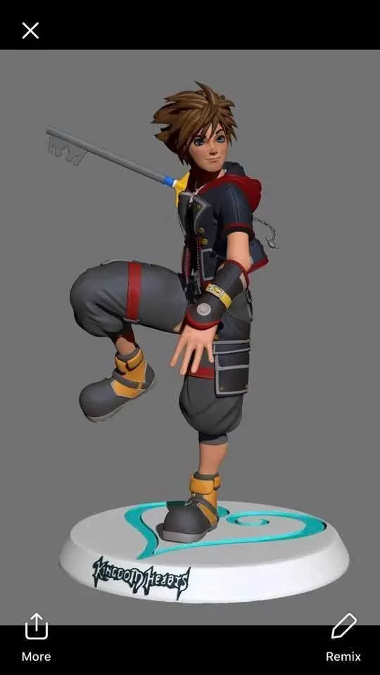Kingdom Hearts Sora 3D print model_0