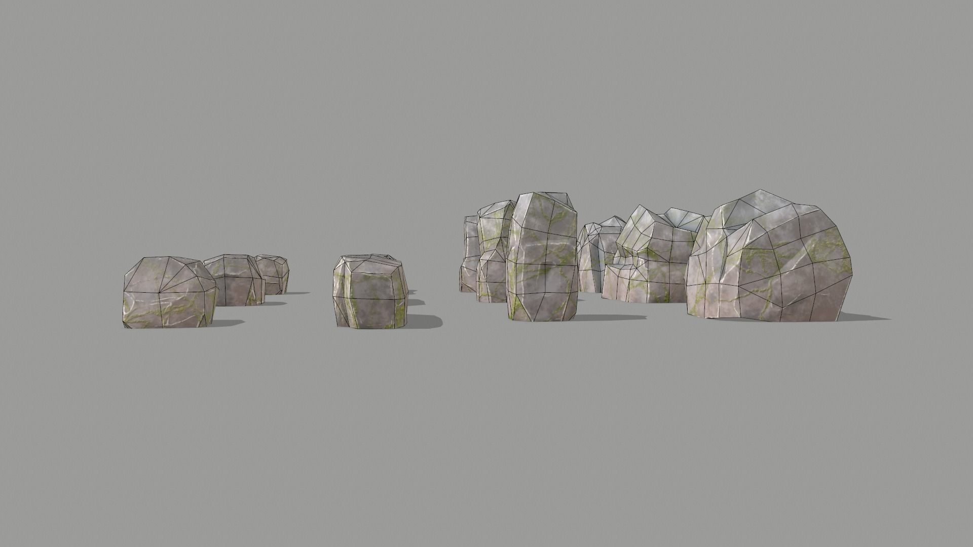 Stone game ready Low-poly 3D model_18