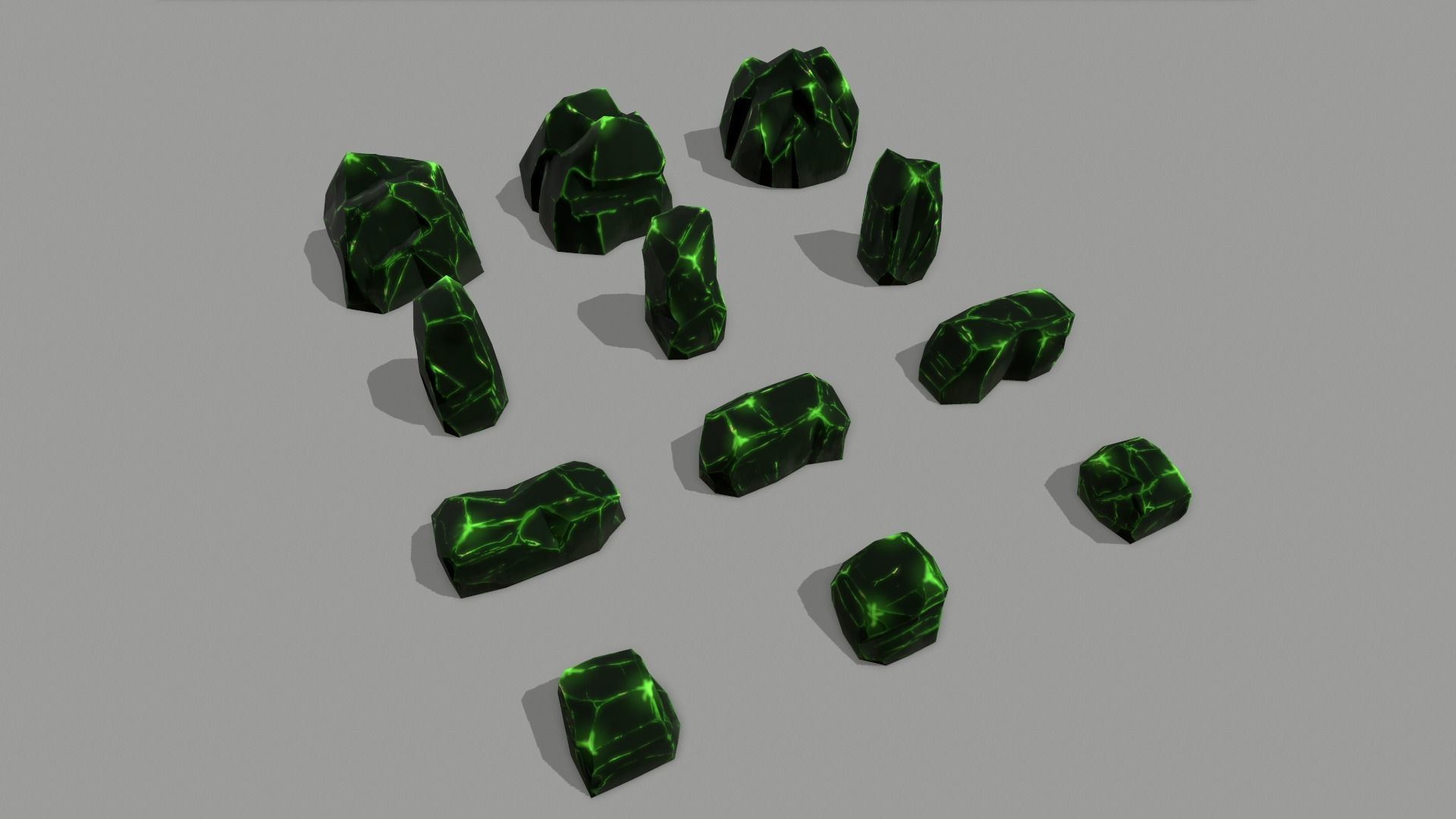 Stone game ready Low-poly 3D model_10