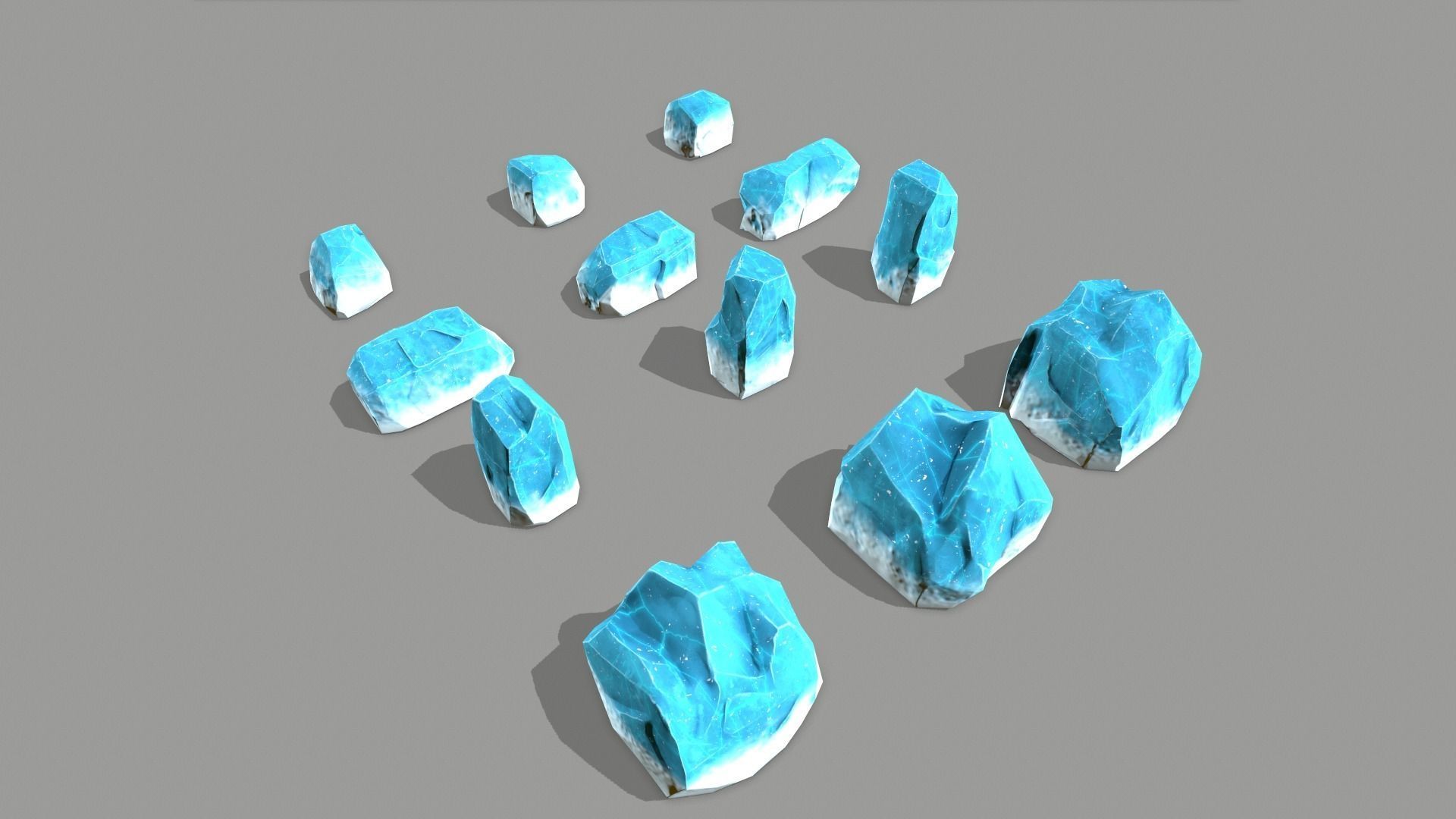 Stone game ready Low-poly 3D model_5