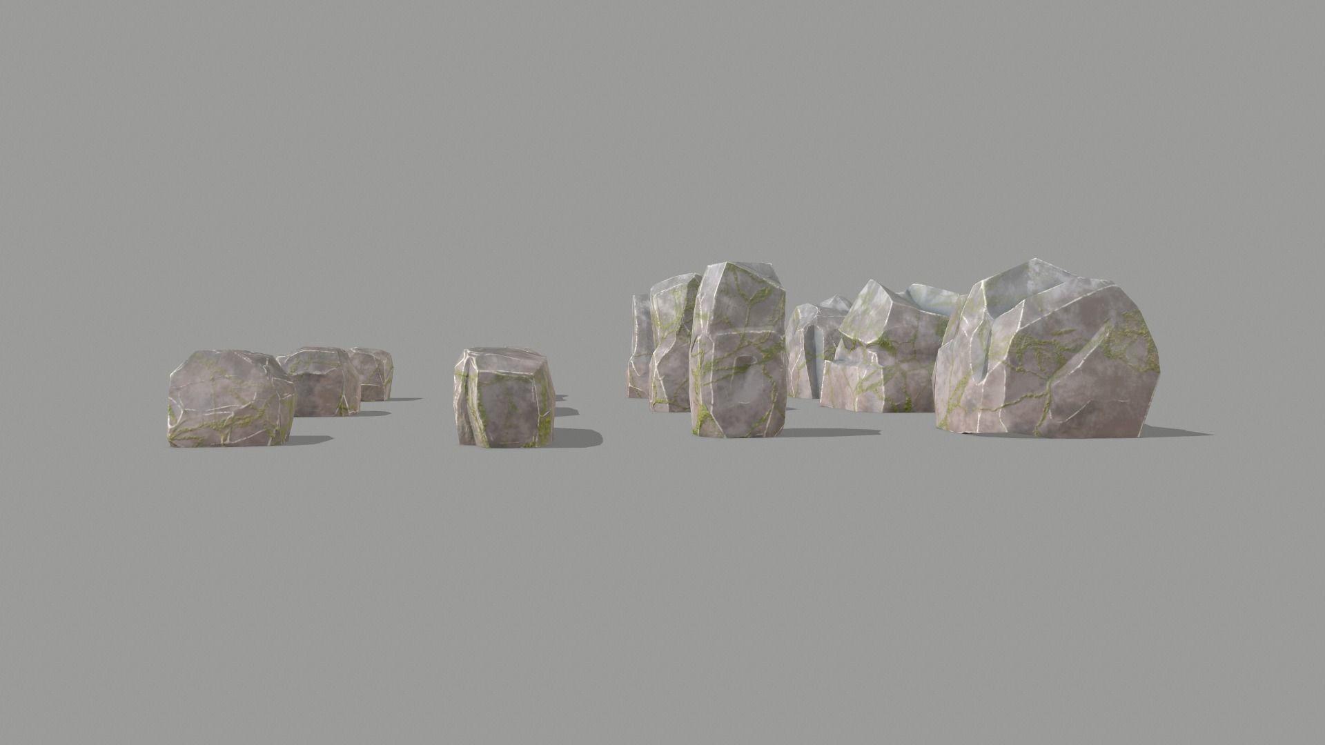 Stone game ready Low-poly 3D model_19