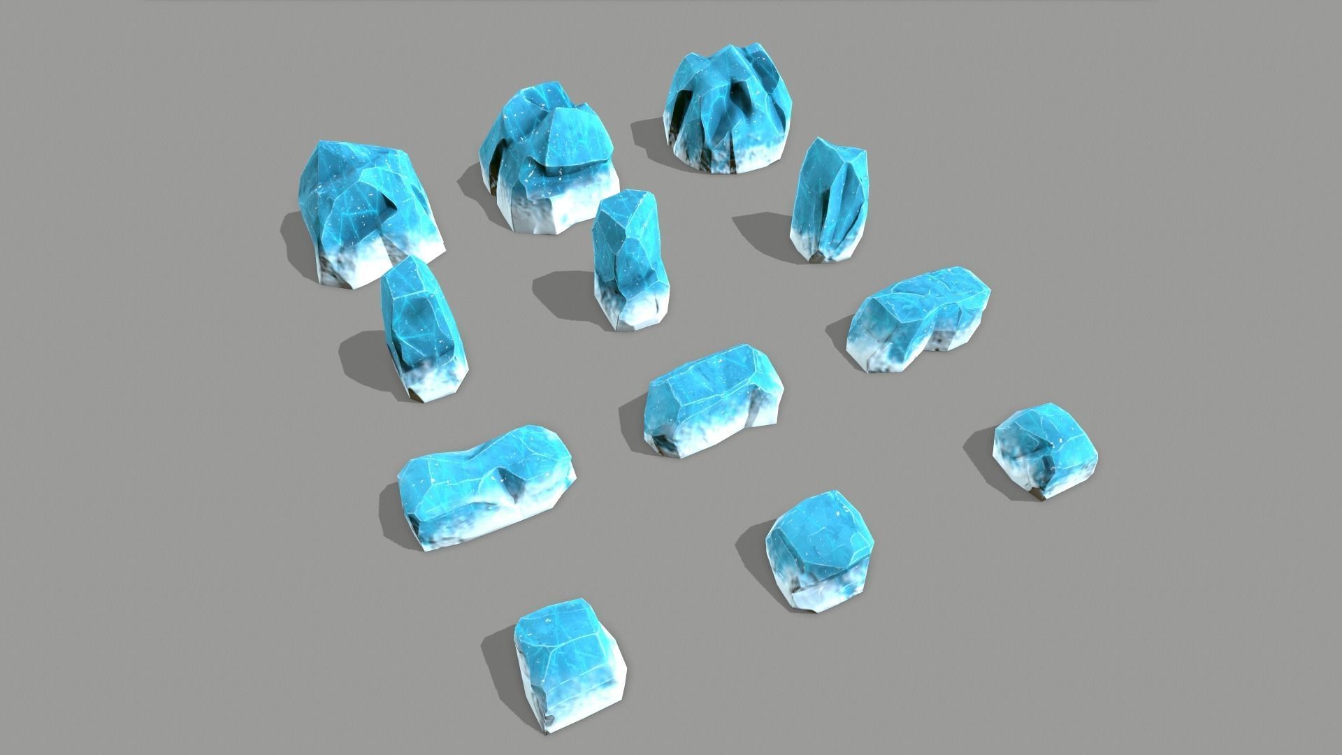 Stone game ready Low-poly 3D model_3