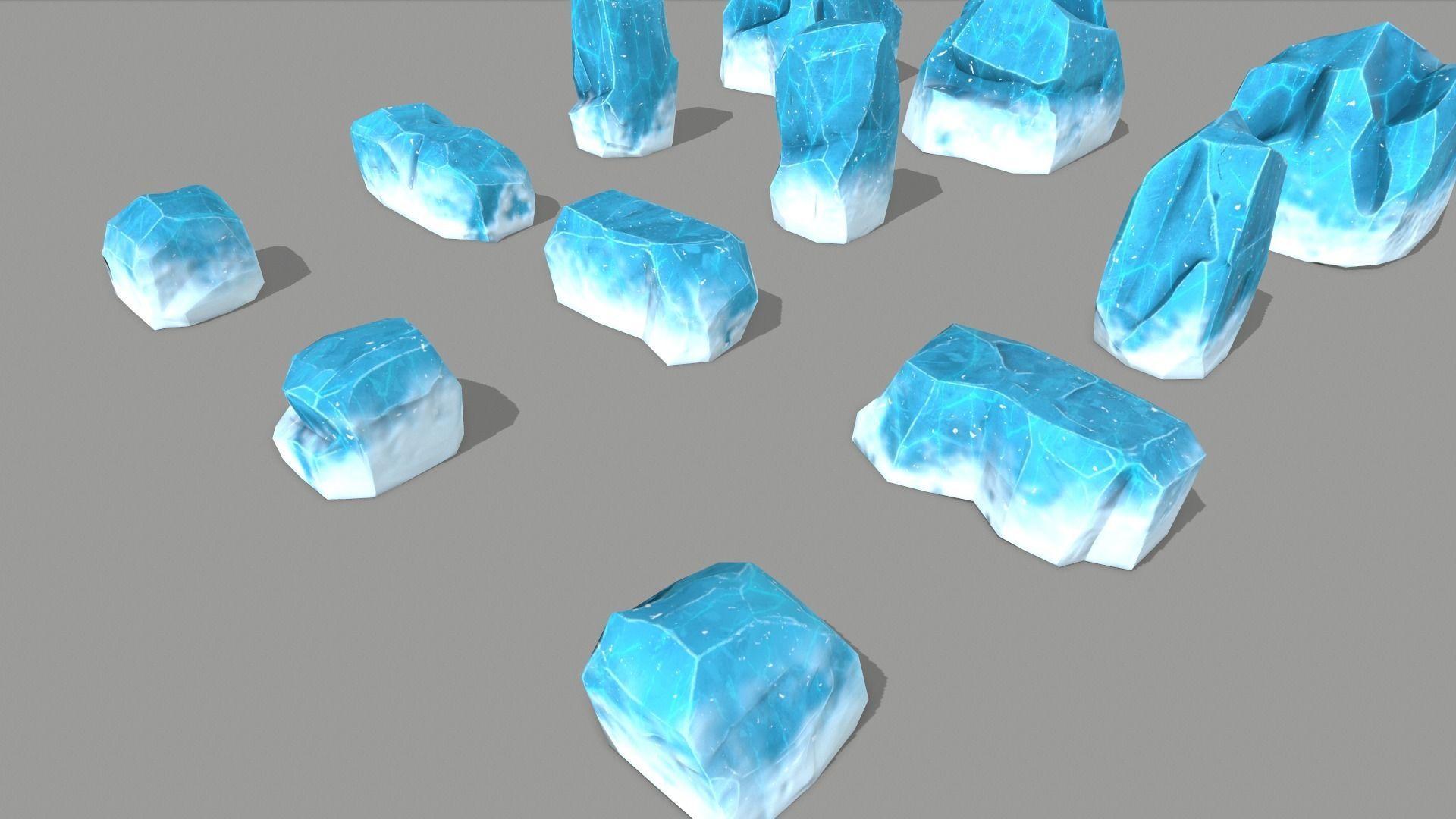 Stone game ready Low-poly 3D model_6