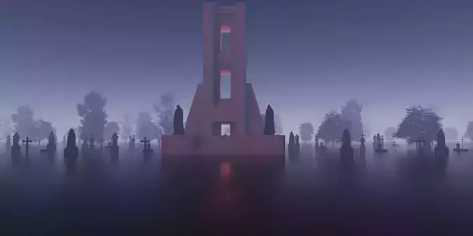  Antonio Sant elia monument  Low-poly 3D model
