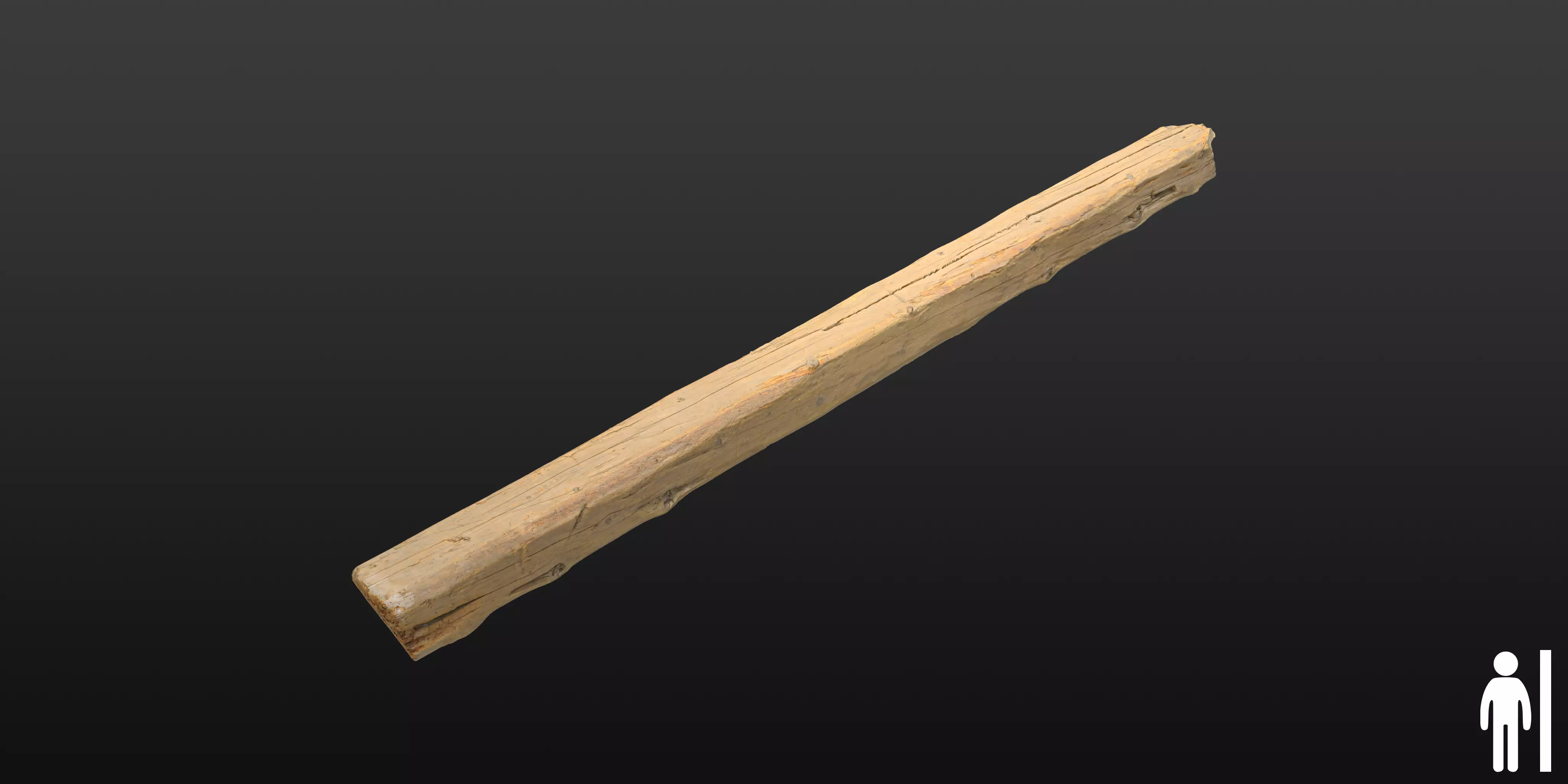 Wood Beam Low-poly 3D model