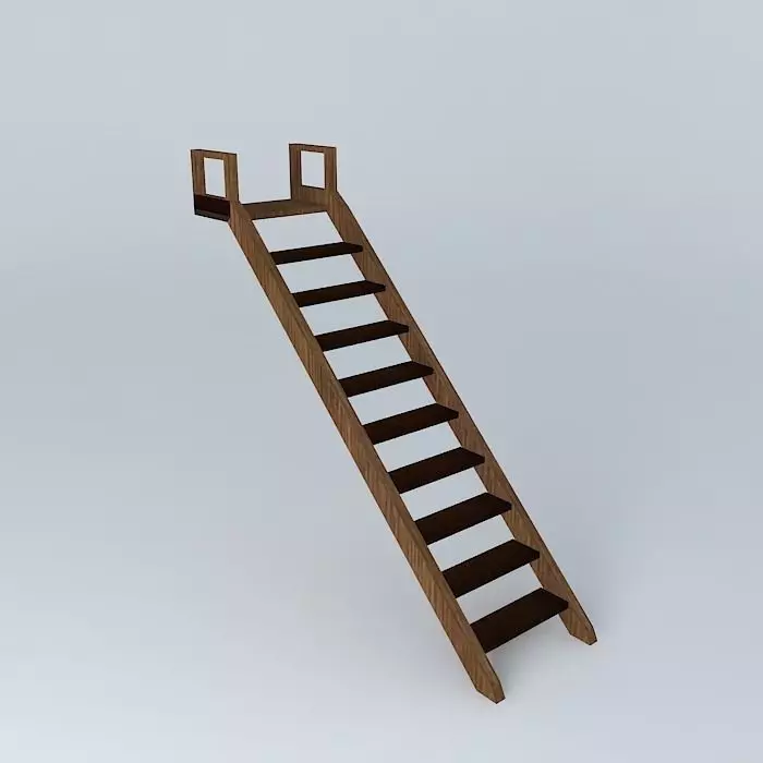 Beach Wall Ladder 3D model_0