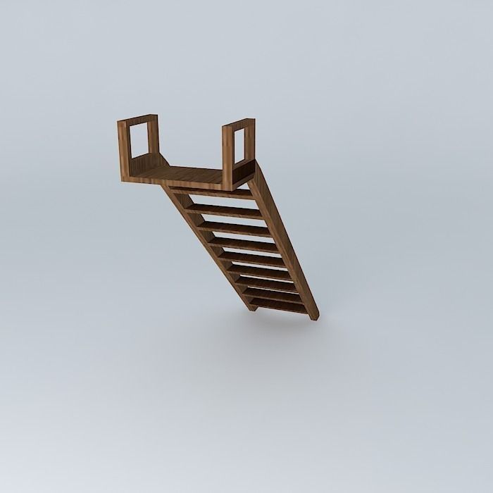 Beach Wall Ladder 3D model_1