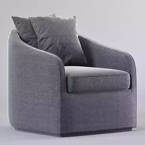 Anniston Slipcovered Swivel Armchair