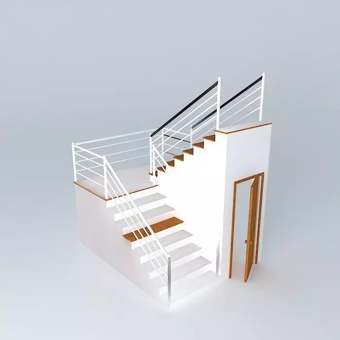 Staircase with closet Free 3D model_0