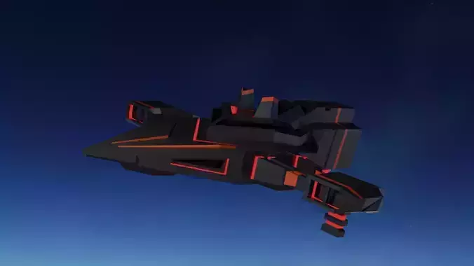Low Poly Space Ship