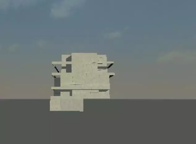 cbbxbx building in sky Free 3D model_0