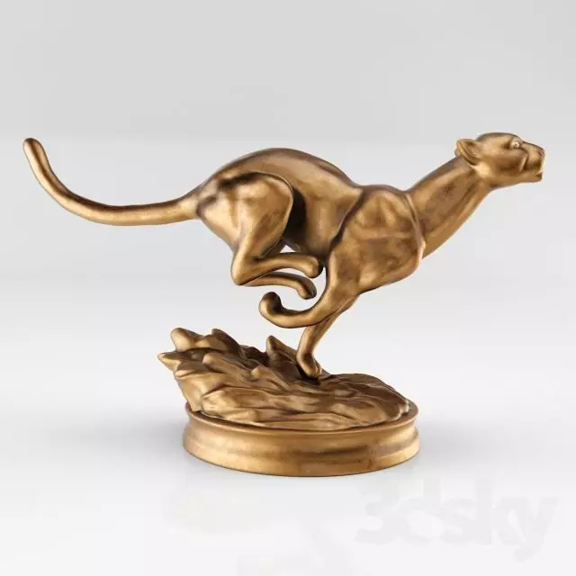 Bronze cheetah Free 3D model