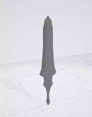 low polygon sword