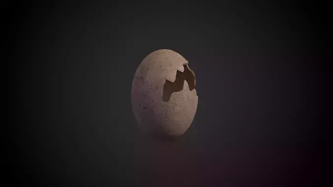 Broken Dinosaur Egg Low-poly 3D model Broken Dinosaur Egg Low-poly 3D model
