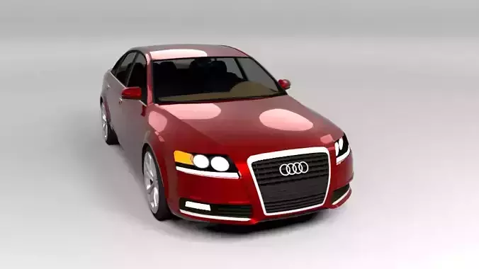 AUDI A6 2009 LOWPOLY Low-poly 3D model