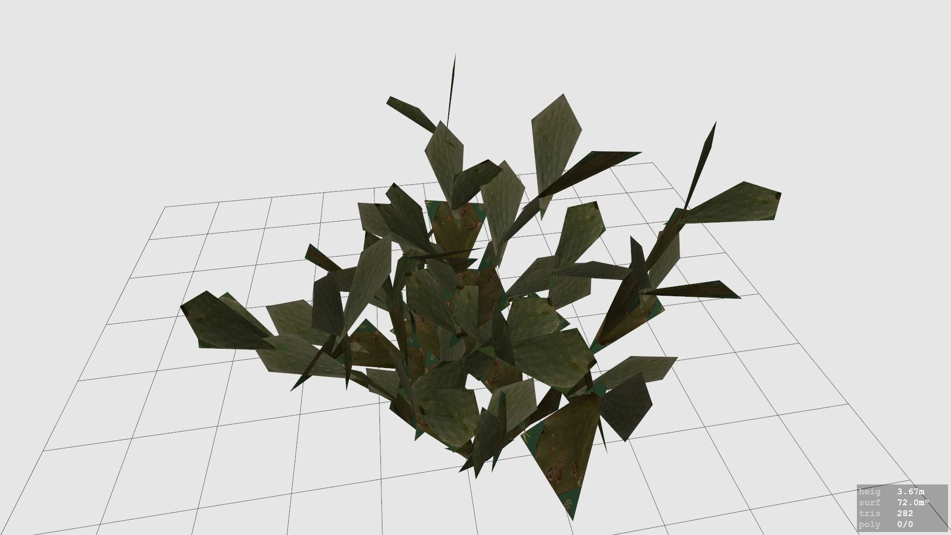 Cactus  - Prickly Pear - Opuntia Ficus-Indica Low-poly 3D model_8