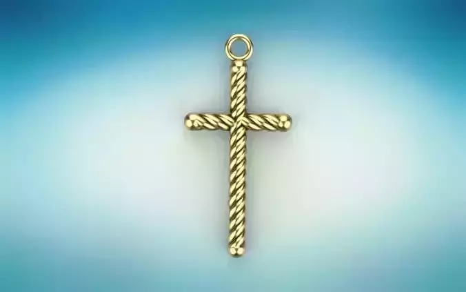 Cross pendant with rope