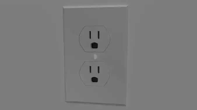 Outlet wall with two outlets