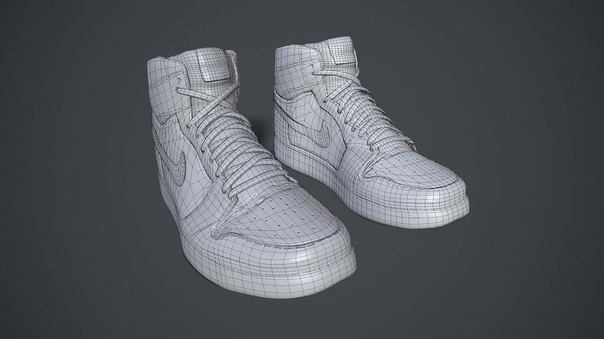 Air Jordan 1 Low-poly 3D model_4