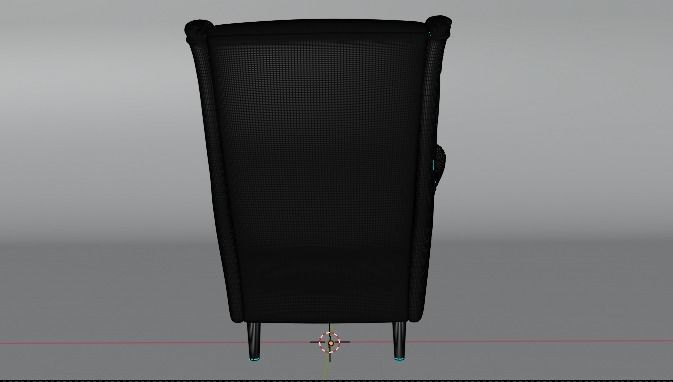 Wing Chair 3D model_9
