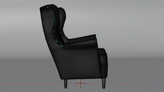 Wing Chair 3D model_10